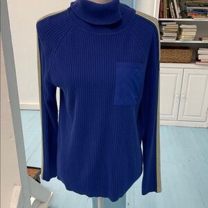 Talbots Royal Blue Turtleneck Sweater with Pocket